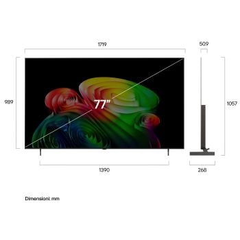 Immagine dimensioni TV OLED77B6ELC 2026